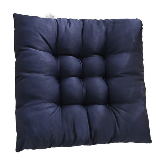 Blueek Solid Color Frosted Chair Cushion, 12 Inch Soft Fluffy Square Chair Pad Seat Cushion for Home Office Winter Furniture