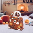 thumbnail image 1 of Blueek Spooky Halloween Candy Bag with Pumpkin Design - Creative Trick-or-Treat Tote for Kids, Halloween Patterned Storage Bags Sweet Bags(5.12x4.72in,A), 1 of 8