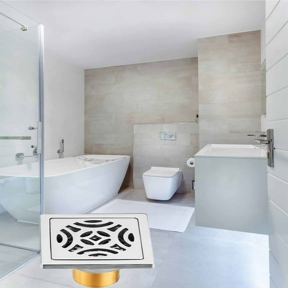 Blueek Stainless Steel Self Sealing Drain Cover – Odor-Proof Floor Drain for Bathroom, Kitchen & Outdoor Use