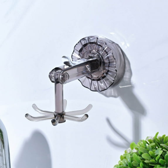 Blueek Suction Cup Hooks, Shower Hooks for Inside Shower, Rotatable and Non-marking for Bathroom & Kitchen Organization,Black