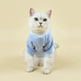 thumbnail image 1 of Blueek Summer Small Dog & Cat Sweater - Cute Pet Clothes, Soft Cotton Puppy Top, Breathable T-Shirt Apparel(Blue), 1 of 5