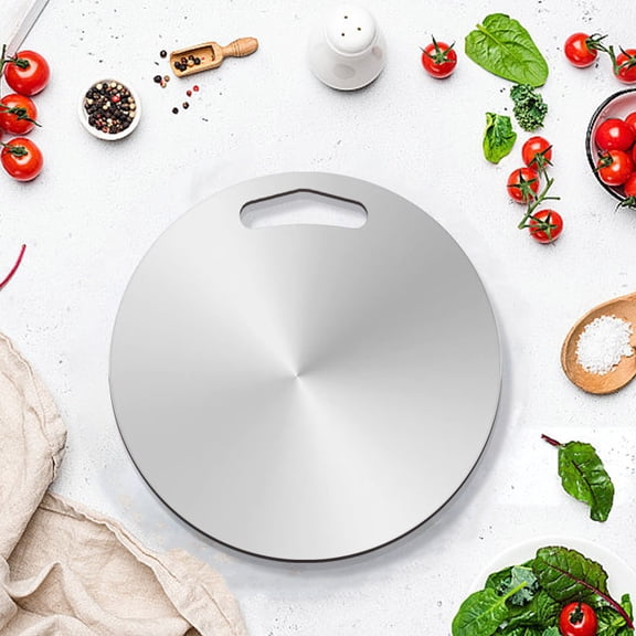 Blueek Titanium Cutting Board - Circular Thawing Board for Kitchen - Double Sided Non-Slip Chopping Mat with Hanging Hole, Dishwasher Safe Easy to Clean(10in)