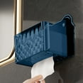 thumbnail image 1 of Blueek Transparent Wall Mounted Tissue Storage Box - No Drill Wet Wipes Holder, Multi-Purpose Organizer for Bathroom, Kitchen, and Office,Blue, 1 of 6