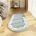 thumbnail image 1 of Blueek Ultra Soft Modern Oval Rugs for Bedroom and Living Room, 16" x 32" , Gray, 1 of 8