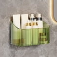 thumbnail image 1 of Blueek Wall Mounted Shower Rack - Bathroom & Kitchen Organizer - Transparent Adhesive Storage Shelf for Toiletries & Cosmetics(Green), 1 of 7