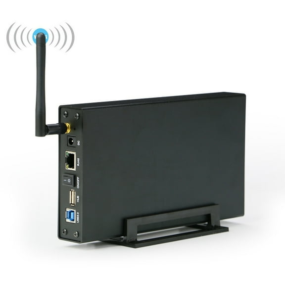 Blueendless Home Wifi Router Smart NAS WiFi Net 3.5in Hard Disk Enclosure Box