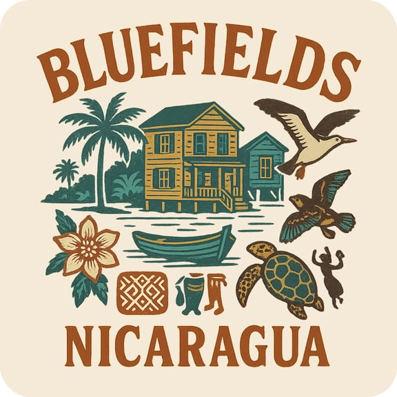 Bluefields Nicaragua Keepsakes Souvenir Vinyl Sticker – Destination Travel Keepsake Collectible (3-Inches Wide)