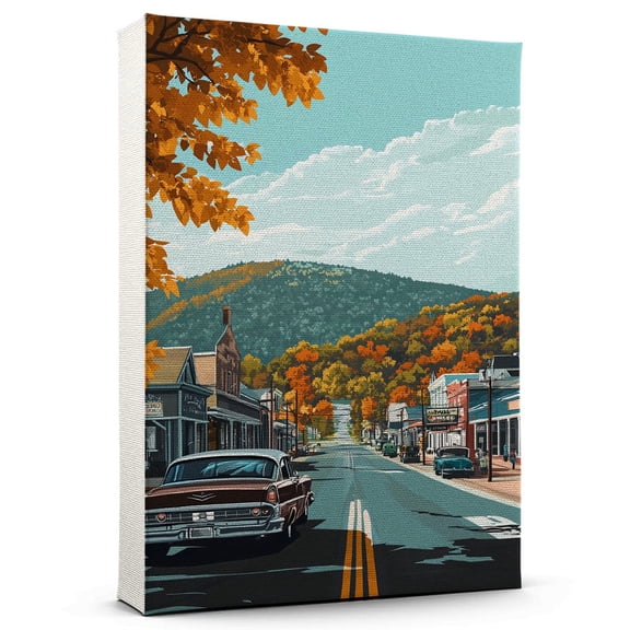 Bluefields Vintage Travel Canvass, West Virginia Canvas Wall Art, Bluefields Canvas Wall Art, West Virginia Wall Art Picture Print Decor - 105AZ149