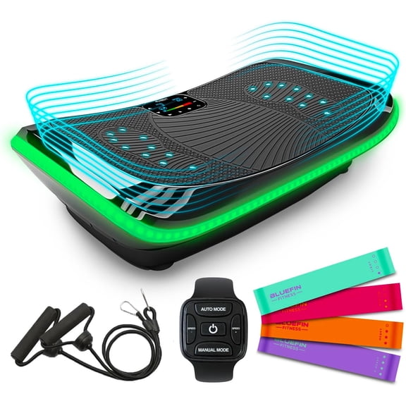 Bluefin 4D Triple Motor Vibration Plate Machine | Powerful Vibration Plate Exercise Machine with Magnetic Therapy | Bluetooth Speaker | Vibration Oscillation & Micro Vibration | Silent Drive Motors