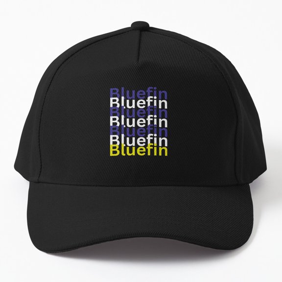 Bluefin Fishing Baseball Cap, Pelagic Fish Angler Outdoor Graphic Design, Classic Hat