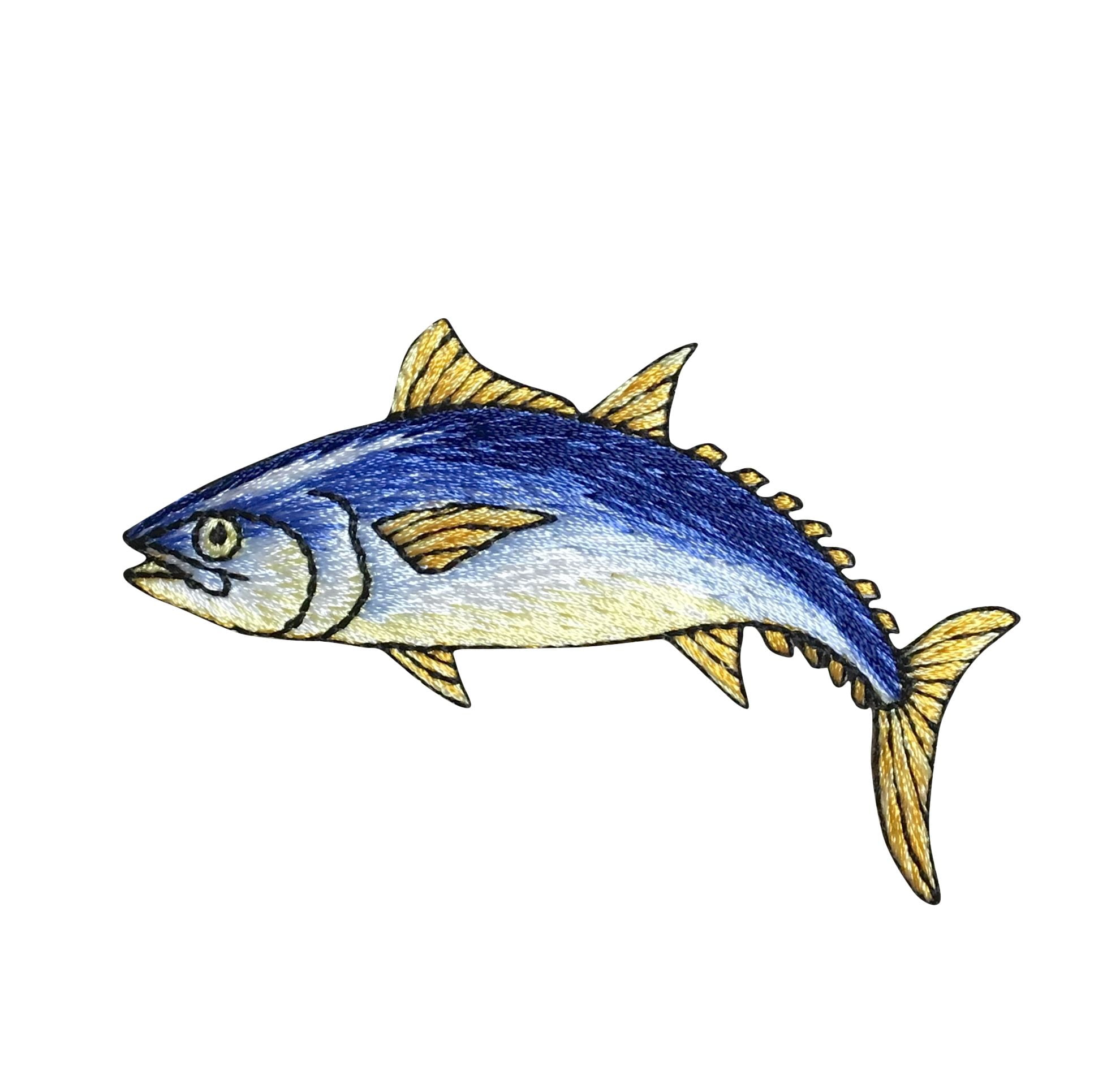 Bluefin Tuna Fish Fishing Iron on Applique/Embroidered Patch