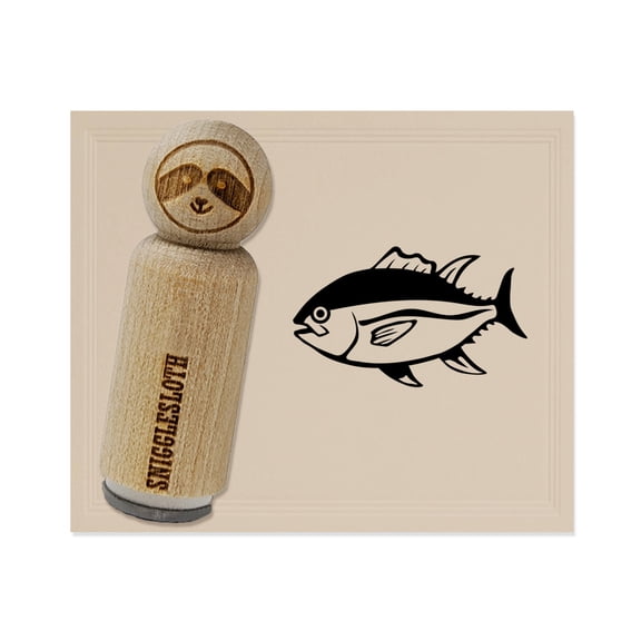 Bluefin Tuna Fish Fishing Rubber Stamp for Scrapbooking Crafting Stamping - Mini 1/2 Inch