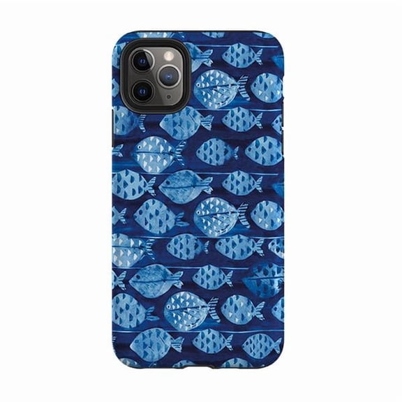 Bluefish Coastal Ocean Life Art Phone Case for iPhone 16 15 14 13 12 11 Pro Max