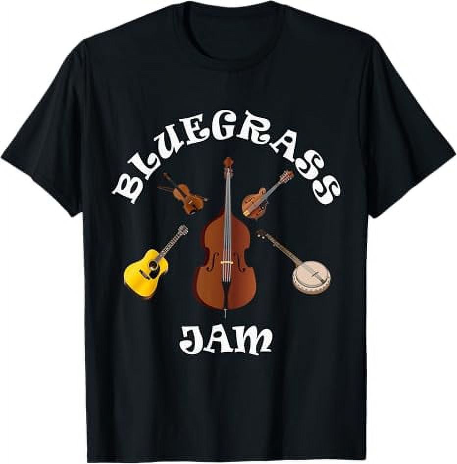 Bluegrass Jam Fiddle Mando Guitar Bass Banjo Music Festival TShirt