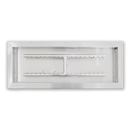 Bluegrass Living 24 Inch Stainless Steel Rectangular Drop-In Fire Pit Burner - Model# BFP24RK