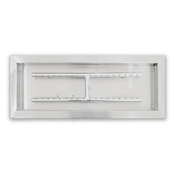 Bluegrass Living 24 Inch Stainless Steel Rectangular Drop-In Fire Pit Burner - Model# BFP24RK