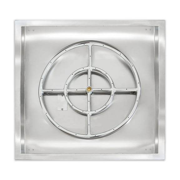 Bluegrass Living 24 Inch Stainless Steel Square Drop-In Fire Pit Burner - Model# BFP24SK