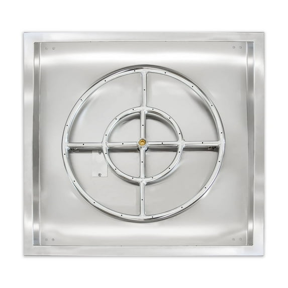 Bluegrass Living 24 Inch Stainless Steel Square Drop-In Fire Pit Burner - Model# BFP24SK