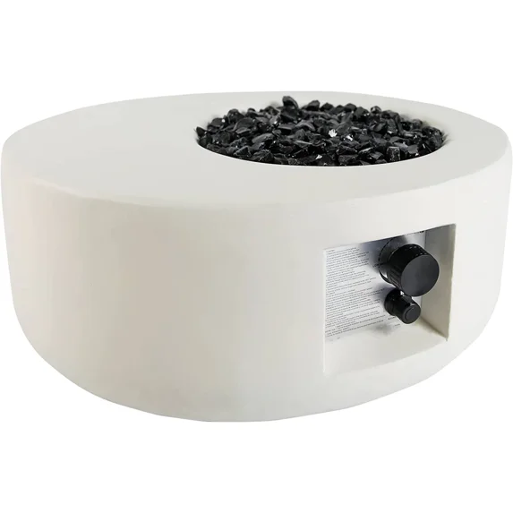 Bluegrass Living 26 Inch Carlisle MGO Propane Fire Pit Table with Glass Beads and Cover - Model# HF26900AA