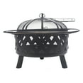 thumbnail image 1 of Bluegrass Living 30 Inch. Roadhouse Steel Deep Bowl Fire Pit with Swivel Height Adjustable Cooking Grid, Weather Cover, Spark Screen, Log Grate, Ember Catcher, and Poker, Model# BFPW30RH, 1 of 6