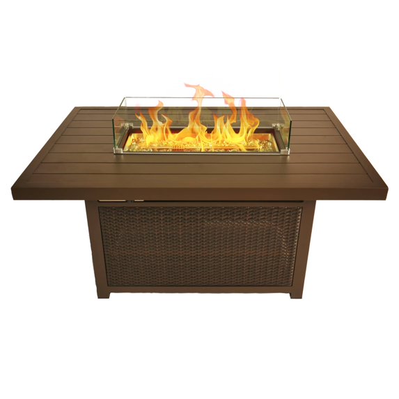Bluegrass Living Gn1q121s 52" Wide 50,000 BTU Free Standing Liquid Propane Square Fire Pit