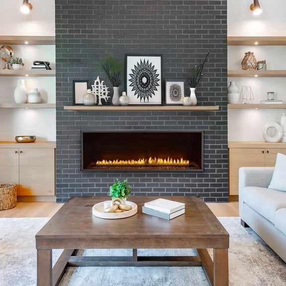Bluegrass Living Envision Vent Free Linear Natural Gas Fireplace - 48 Inch, Remote Control - Model# BVFIL48NRT