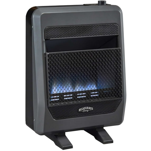 Bluegrass Living B20tpb-Bb 20,000 BTU Liquid Propane Blue Flame Space Heater - Black