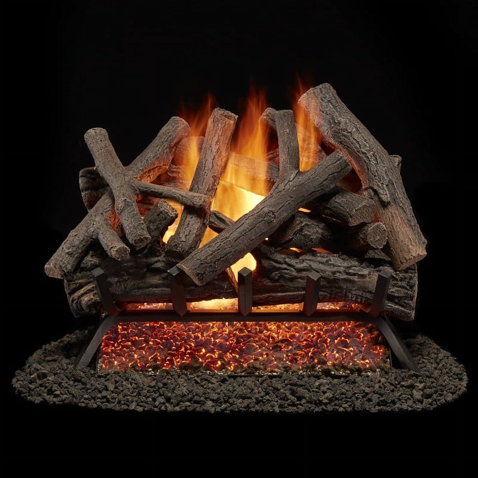 Bluegrass Living Vented Natural Gas Fireplace Log Set With Remote ...