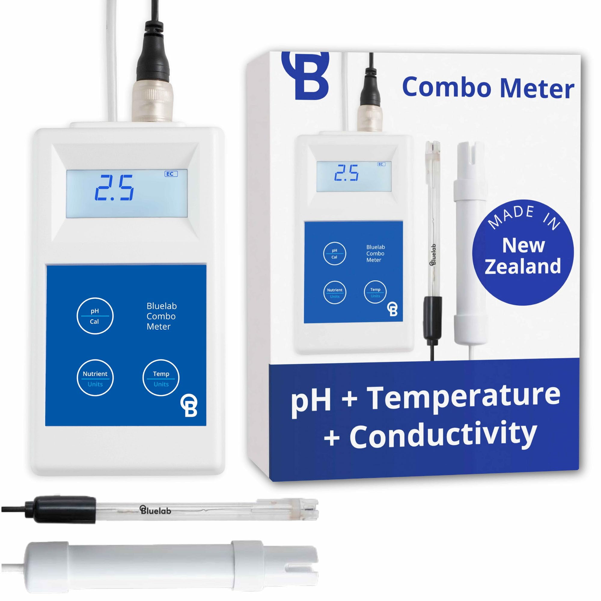 Bluelab METCOM Combo Meter for pH, Temperature, Conductivity (Nutrient ...