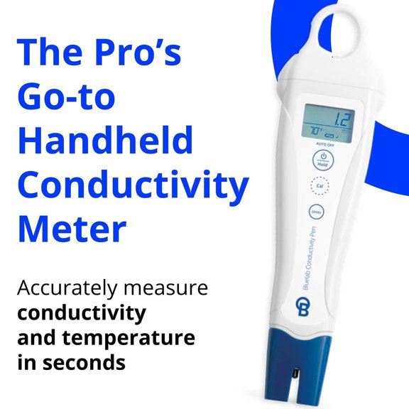 Bluelab PENCON Conductivity Pen and Digital TDS Meter, Water Tester for Tempe...