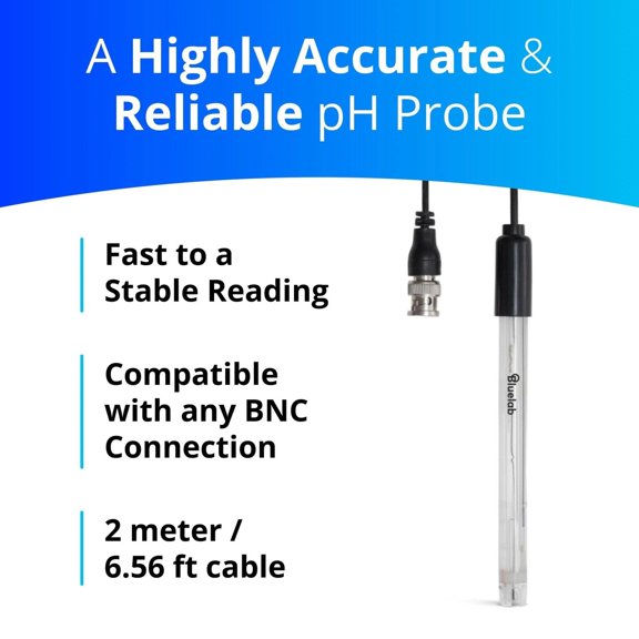 Bluelab PROBPH pH Probe for Water, Replacement Electrode for Meter, Monitor, ...