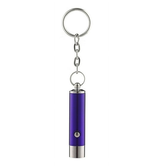 Bluelans Flashlight Keychain,UV Flashlight Keychain Mini Battery Operated Portable Multifunctional Anti-fake Money Detection Metal Black Lamp Torch Key Ring Backpack Supplies