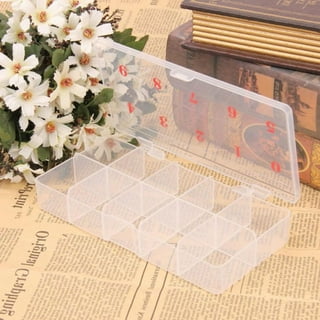 ✪ Artificial Fake Nails Storage Box with Clear Tapes Empty False Nail Case Press  On Nail Organizer Small Jelwery Case 