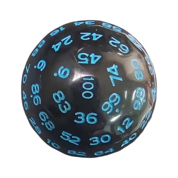 Bluelans Number Dice,Number Dice Multi-sided Engraved Number Bright Color Easy to Read Acrylic 100 Sided Polyhedral Dice Table Games Board Game Props