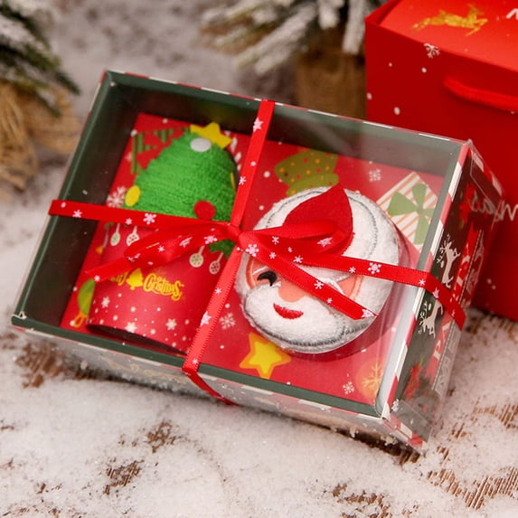 Bluelans Santa Claus Snowman Christmas Tree Pattern Print Blanket Xmas Gift Box Present