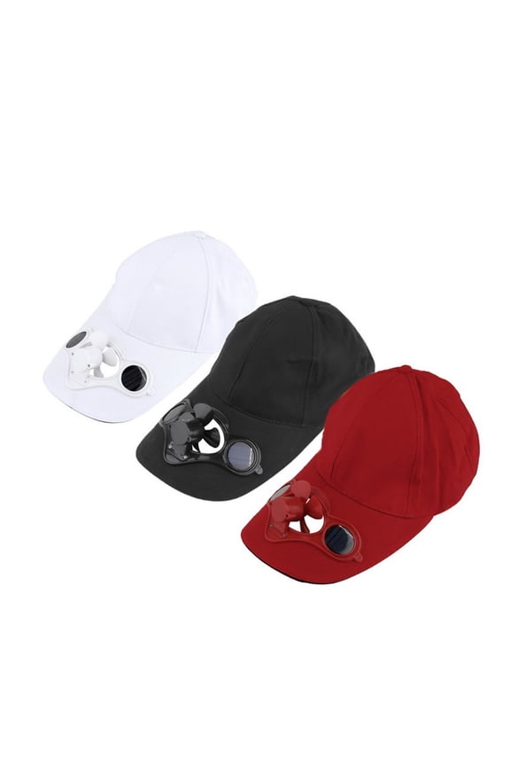 Solar Power Fan Cap Women's Men's Summer Fishing Cap with Solar Power Cool Fan Beach Boater Hat