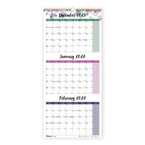 2025-2027 Blueline 3-Month Wall Calendar, 12-1/4" x 27", Passion, December 2025 To January 2027, C171129