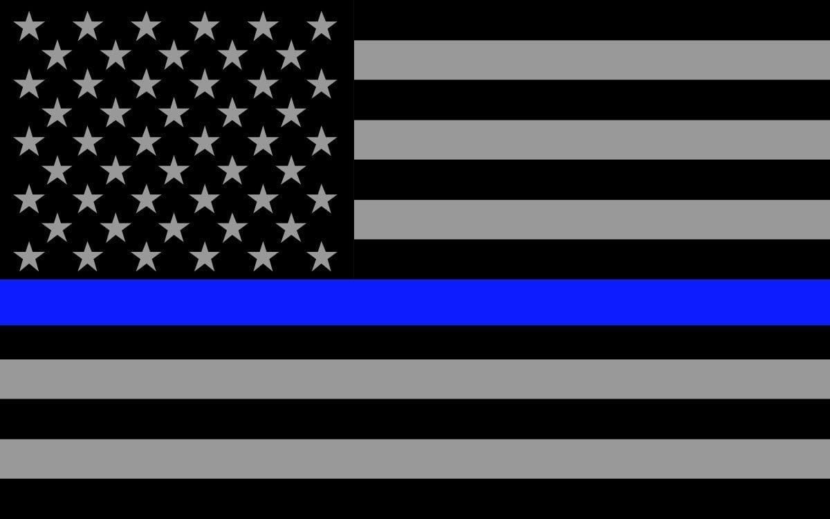 Blueline Flags Subdued Thin Vinyl Decal, American Flag Sticker Honoring Our  Men \u0026 Women of Law Enforcement, 3M, Black, Gray \u0026 Blue - Walmart.com, image size:1200x750