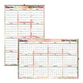 thumbnail image 1 of Blueline Laminated Yearly Wall Calendar, Reversible / Erasable, 24" x 36", Tropical Design, 12 Months, January to December, 2024, C171920, 1 of 2