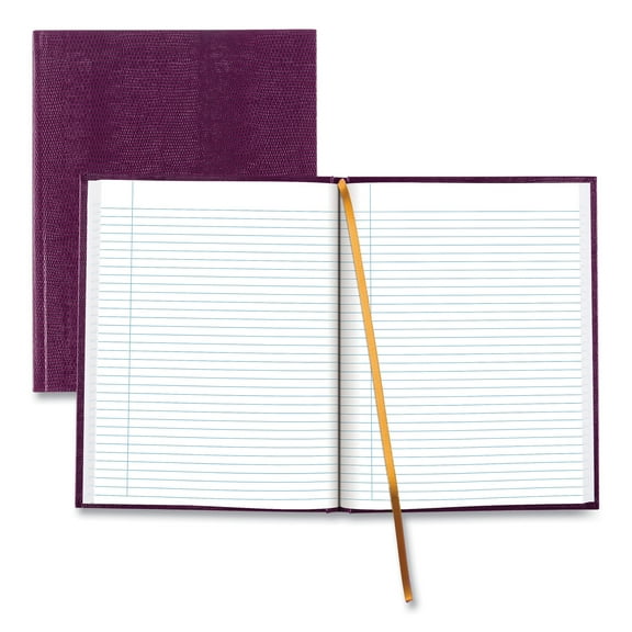 Rediform A1095 Executive Notebook With Ribbon Bookmark,1 Subject, Medium/college Rule, Grape Cover, (75) 10.75 X 8.5 Sheets