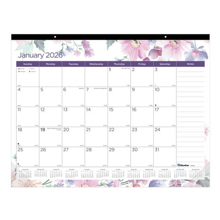 2026 Blueline® Colorful Monthly Desk Pad Calendar, 22" x 17", Passion, January To December, C194113