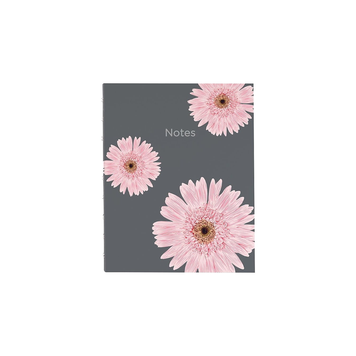 Blueline Pink Daisy NotePro Professional Notebooks 7.25" x 9.25" College Ruled 75 Sheets Gray/Silver