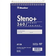 Blueline White Paper Wirebound Steno Pad - 350 Sheets - Wire Bound - Front Ruling Surface - 6" x 9" - White Paper - Cardboard Cover - Stiff-cover - 1 Each | Bundle of 10 Each