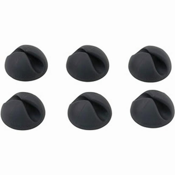 Bluelounge AVTBLUCDBL Cable Drop Anchor, Black - Pack of 6