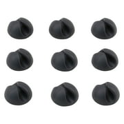 Bluelounge Cabledrop Minis Cord Management, Black, Pack of 9