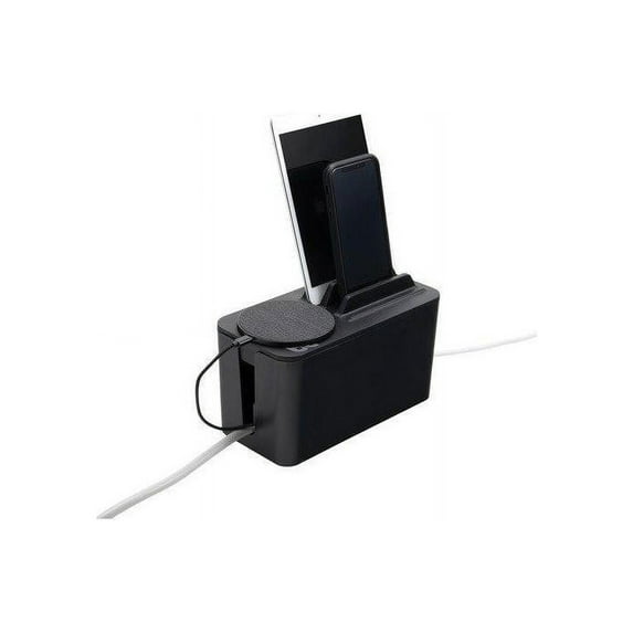 Bluelounge Cable Box Mini Station, 4-3/5"Wx9-3/10"Lx6"H, Black (AVTBLUCBM1BL02)