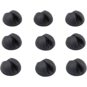 Bluelounge CableDrop Mini Cable Anchor for Small Cords - Cable Clip - Black - 9 Pack | Bundle of 2 Packs