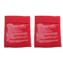 Bluem 2 Pack Microwave Potato Bags, Reusable Baked Potato Cooker for Perfectly Cooked Potatoes, Quick & Easy Microwave Cooking, Red