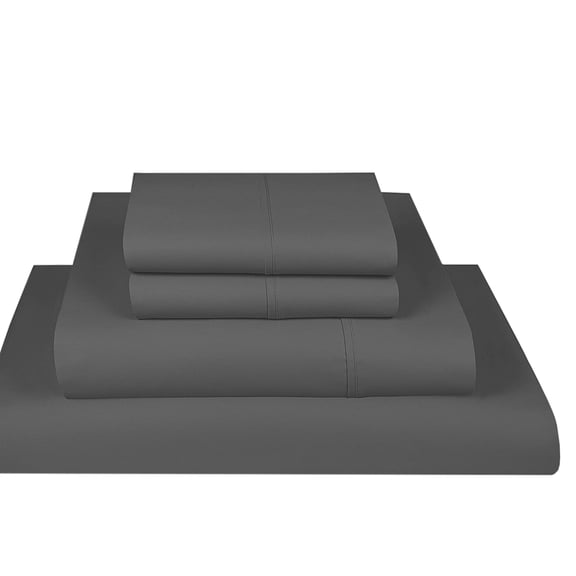 Bluemoon Homes Sheet Set 1000 Thread Count Italian Finish 100% Egyptian Cotton 4-Piece Bed Sheet Set, Fits Mattress Up To 18 inches Deep Pocket, Solid Pattern (Color - Elephant Grey, Size - Queen).