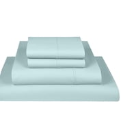 Bluemoon Homes luxurious 1000 TC Italian FInish 100% Egyptian Cotton 4-Piece Bed Sheet Set, Fitss Mattress Up To 18" Deep Pocket, Solid Pattern. Full, Aqua Blue